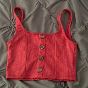 Red crop top